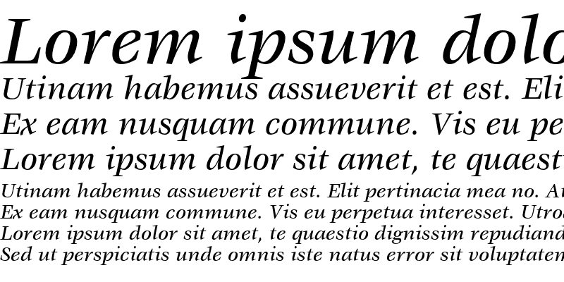 Sample of ITC Veljovic Medium Italic