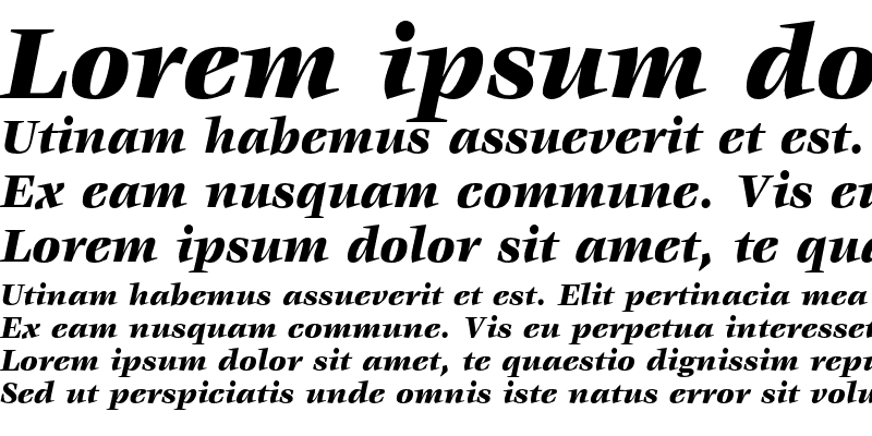 Sample of ITC Veljovic Std Black Italic