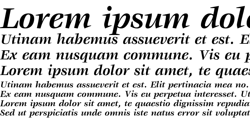 Sample of ITC Veljovic Std Bold Italic