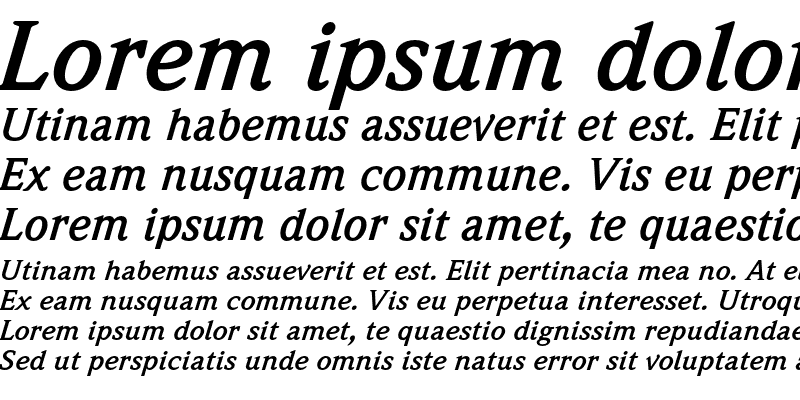 Sample of ITC Weidemann Bold Italic