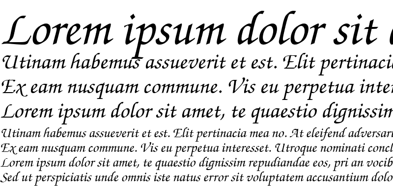 Sample of ITC Zapf Chancery Medium Italic