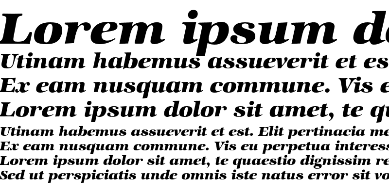 Sample of ITC Zapf International Heavy Italic