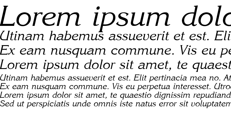 Sample of ITC_ Korinna Normal-Italic