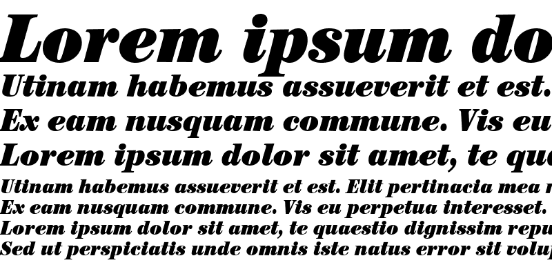 Sample of ITCCentury LT UltraCond Italic