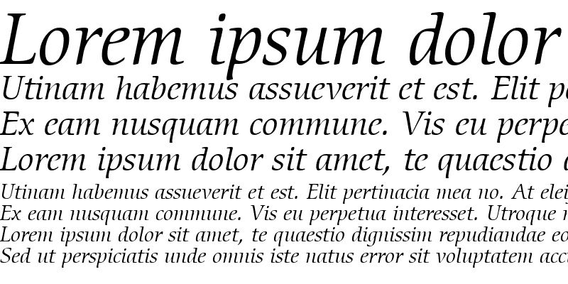 Sample of ITCCerigo LT Book Italic