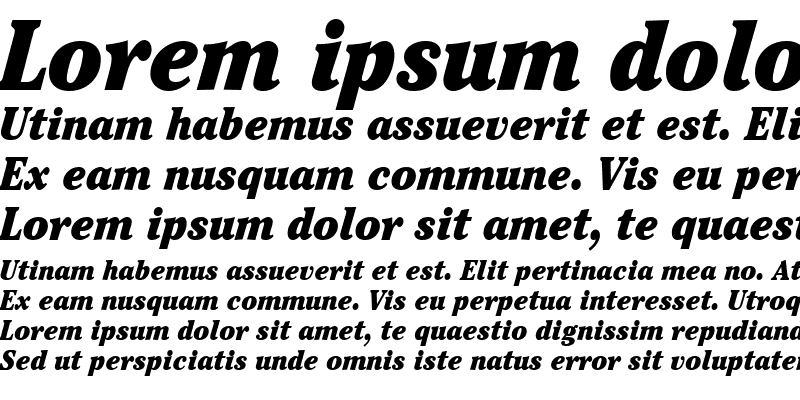 Sample of ITCCheltenham LT UltraCond Italic