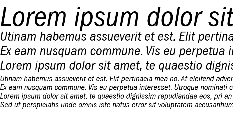 Sample of ITCFranklinGothic LT BookCn Italic