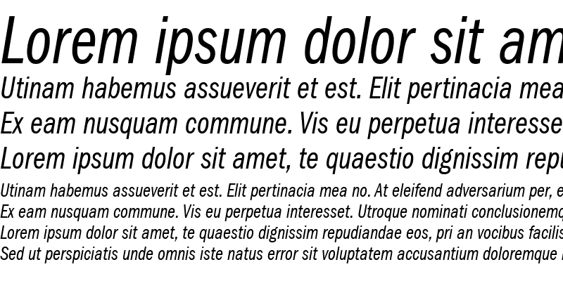 Sample of ITCFranklinGothic LT BookCp Italic