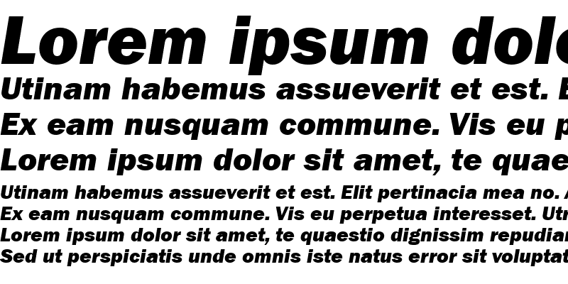 Sample of ITCFranklinGothic LT Med Bold Italic