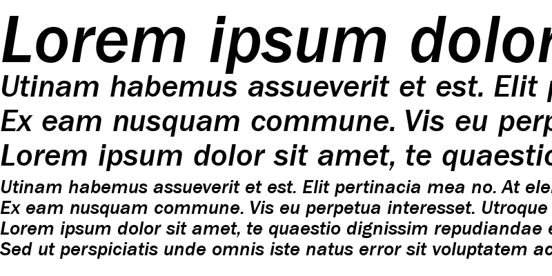 Sample of ITCFranklinGothic LT Med Italic