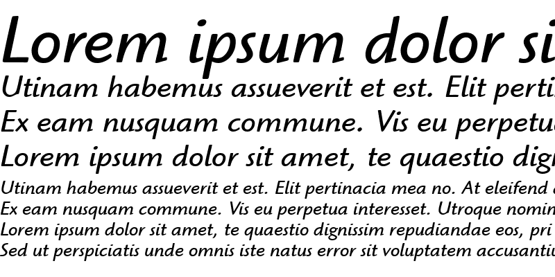 Sample of ITCHighlander LT Book Italic