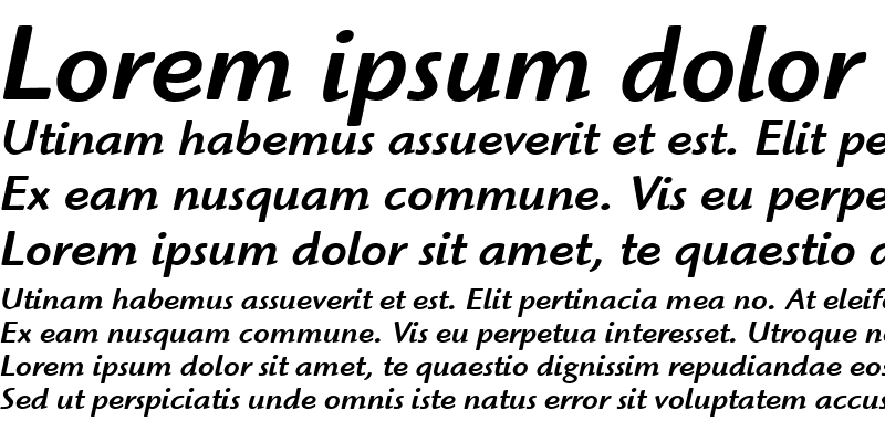 Sample of ITCHighlander LT Medium Italic