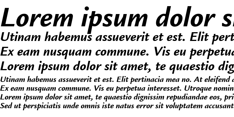 Sample of ITCLegacySans LT Book Bold Italic