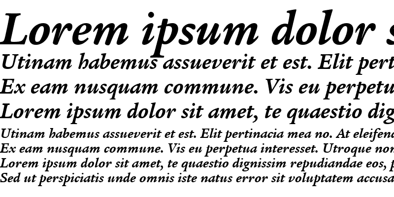 Sample of ITCLegacySerif BoldItalic