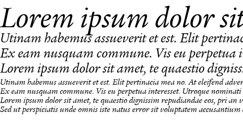 Sample of ITCLegacySerif LT Book Italic