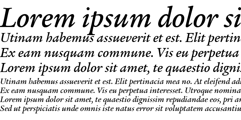 Sample of ITCLegacySerif LT Medium Italic