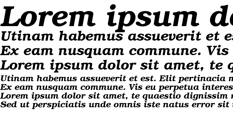 Sample of ITCmanDemi-Book BookItalic