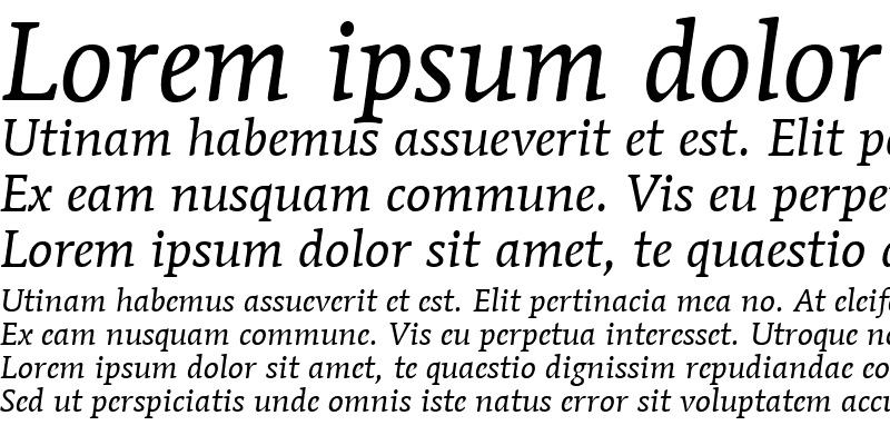 Sample of ITCMendozaRoman LT Book Italic