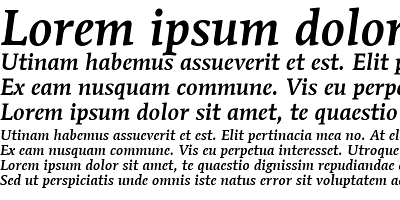 Sample of ITCMendozaRoman LT Medium Italic