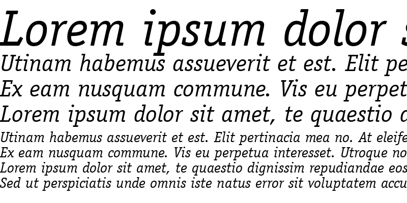 Sample of ITCOfficinaSerif LT Book Italic