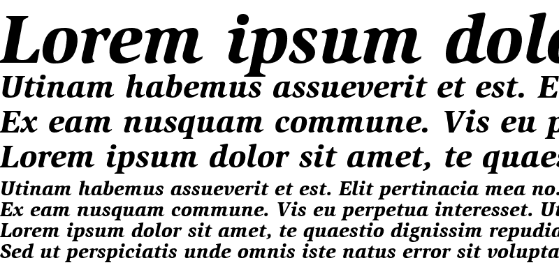 Sample of ITCSlimbach-Black BlackItalic