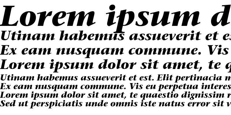 Sample of ITCStoneSerif BoldItalic