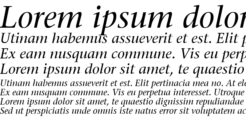 Sample of ITCStoneSerif