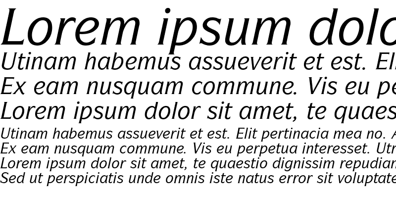 Sample of ITCSymbol Medium Italic