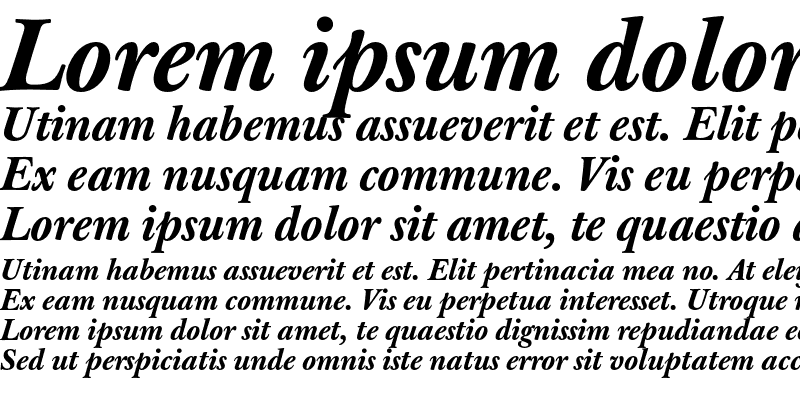 Sample of J Baskerville Text Bold Italic