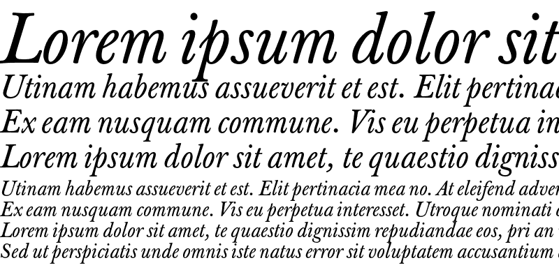 Sample of J Baskerville Text Italic