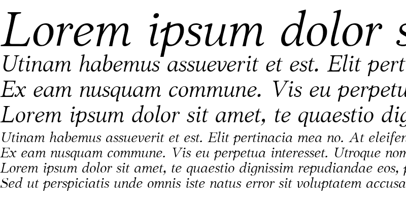 Sample of JabcedHy Italic