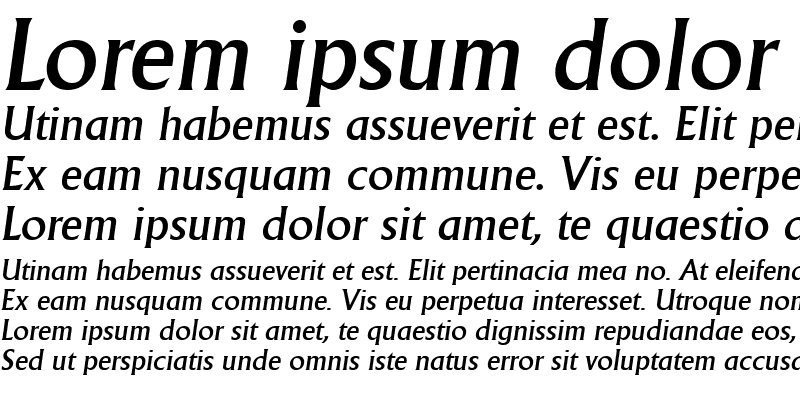 Sample of JacobBecker-Medium Italic