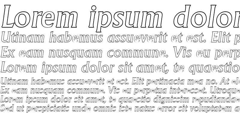 Sample of JacobBeckerOutline-Medium Italic