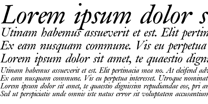 Sample of Jacobite Italic
