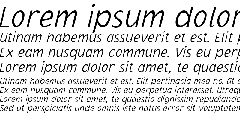 Sample of Jacoby ICG XLight Italic