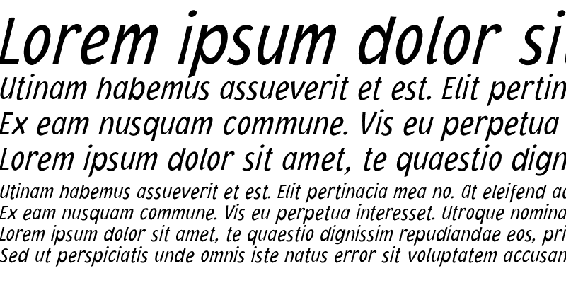 Sample of Jacoby Medium Italic
