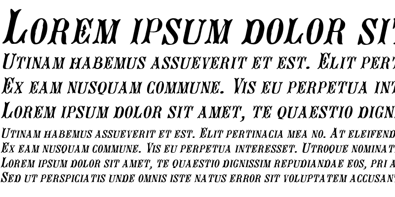 Sample of JacquesRoughcut Italic