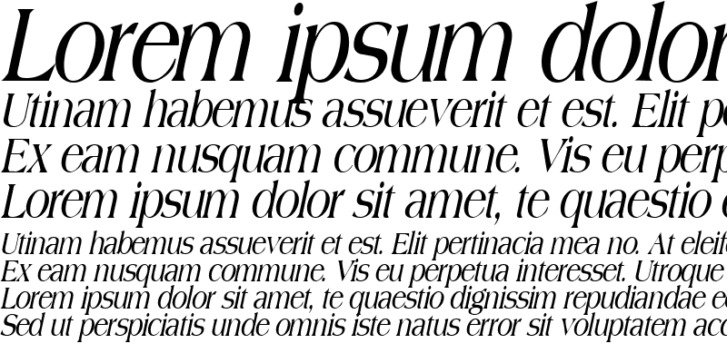 Sample of JadeCondensed Italic