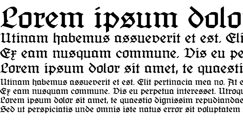 Sample of Jaecker-Schrift