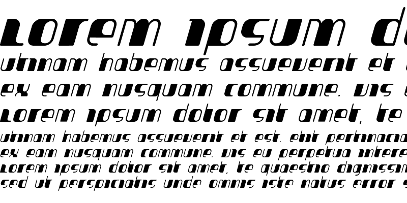 Sample of Jakone Condensed Bold Italic