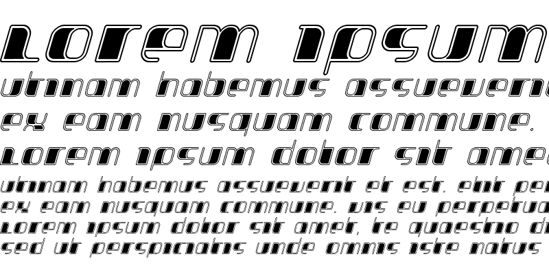 Sample of Jakone Inline Italic
