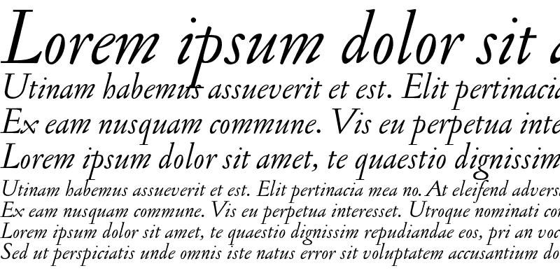 Sample of Jannon Ant Italic