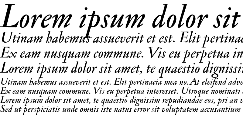 Sample of Jannon Med Italic