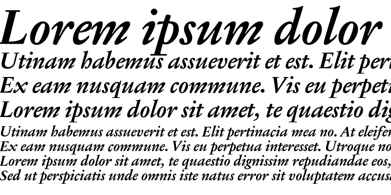 Sample of Jannon T Moderne OT Bold Italic