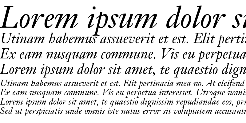 Sample of Janson Text LT Std 56 Italic