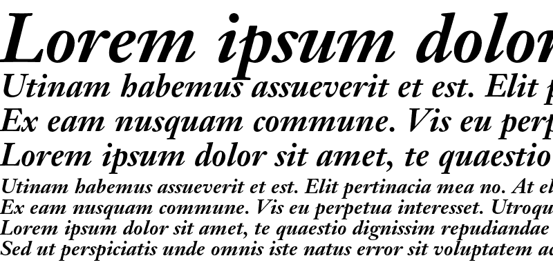 Sample of Janson Text LT Std 76 Bold Italic