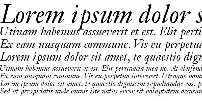 Sample of JansonSSK Italic