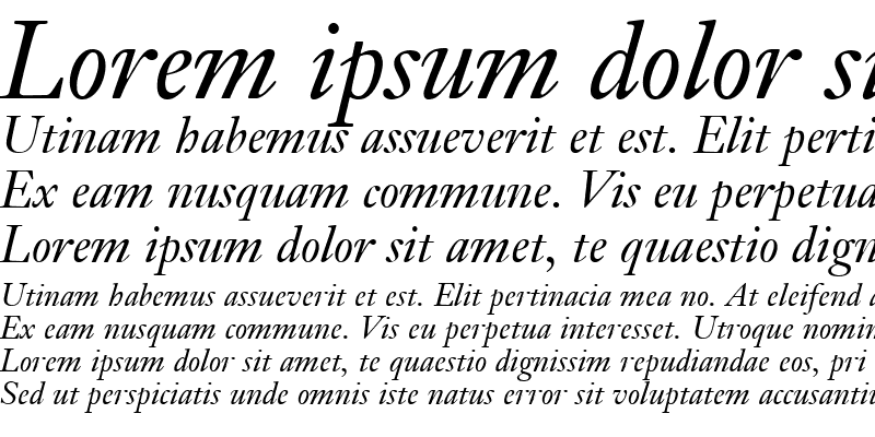Sample of JansonText LT Italic