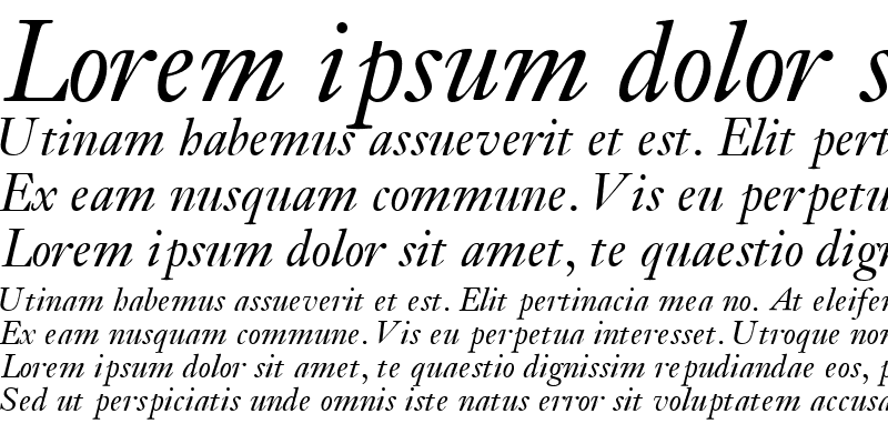 Sample of JansoOSSSK Italic