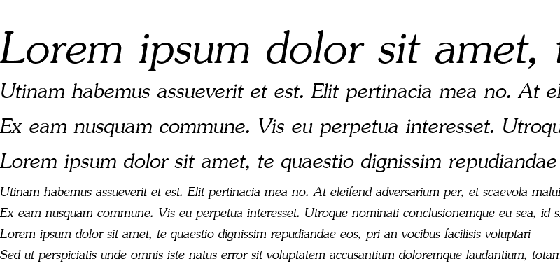 Sample of JasmineUPC Italic